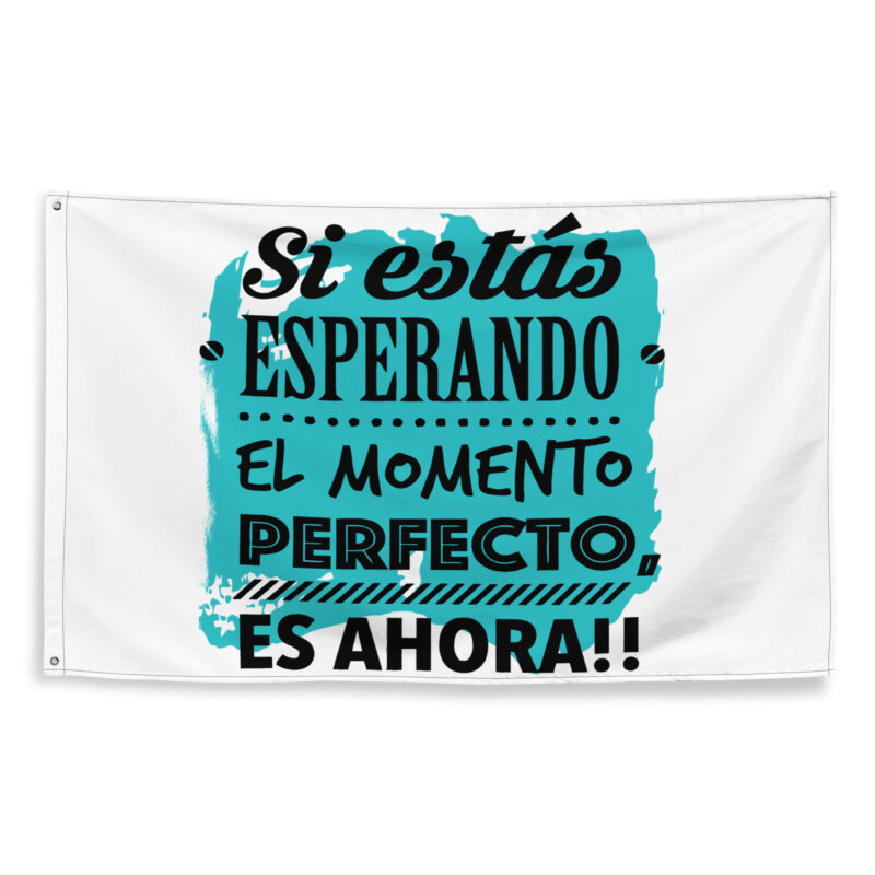 Bandera "Si estas esperando el momento perfecto, es ahora"