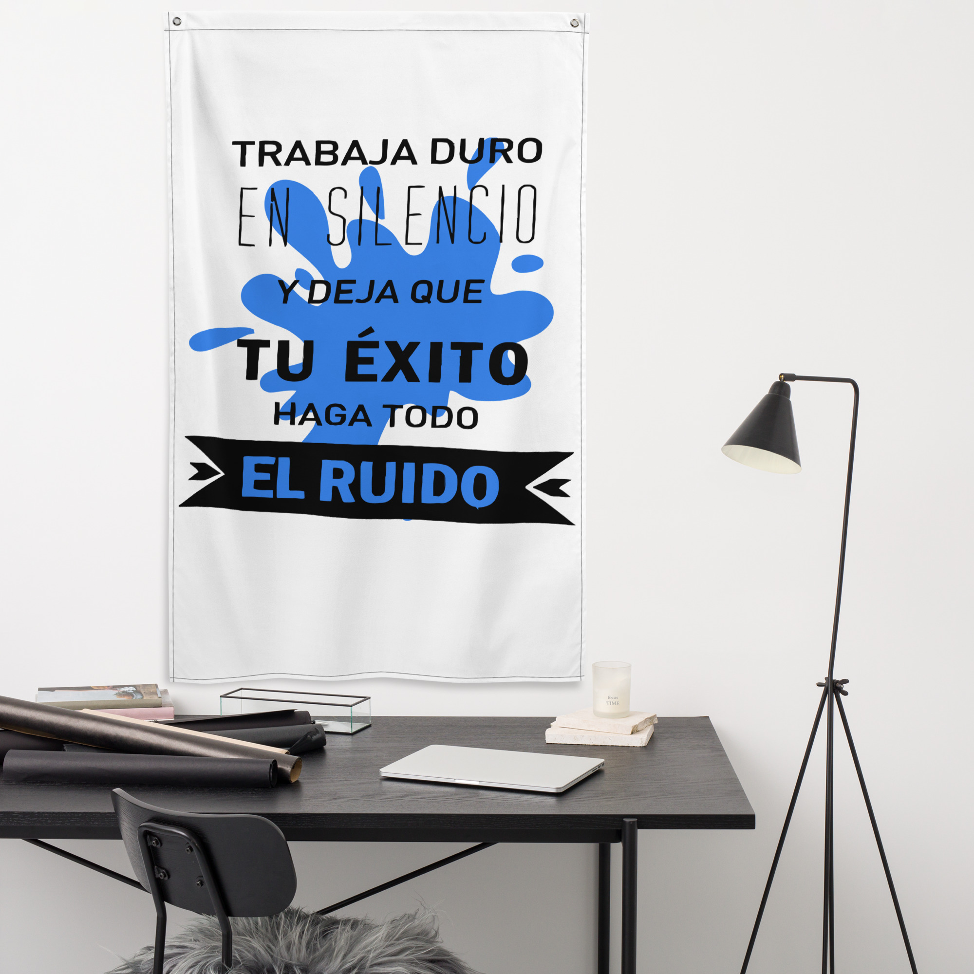 Bandera "Trabaja duro en silencio y deja que tu éxito haga todo el ruido" - Imagen 2