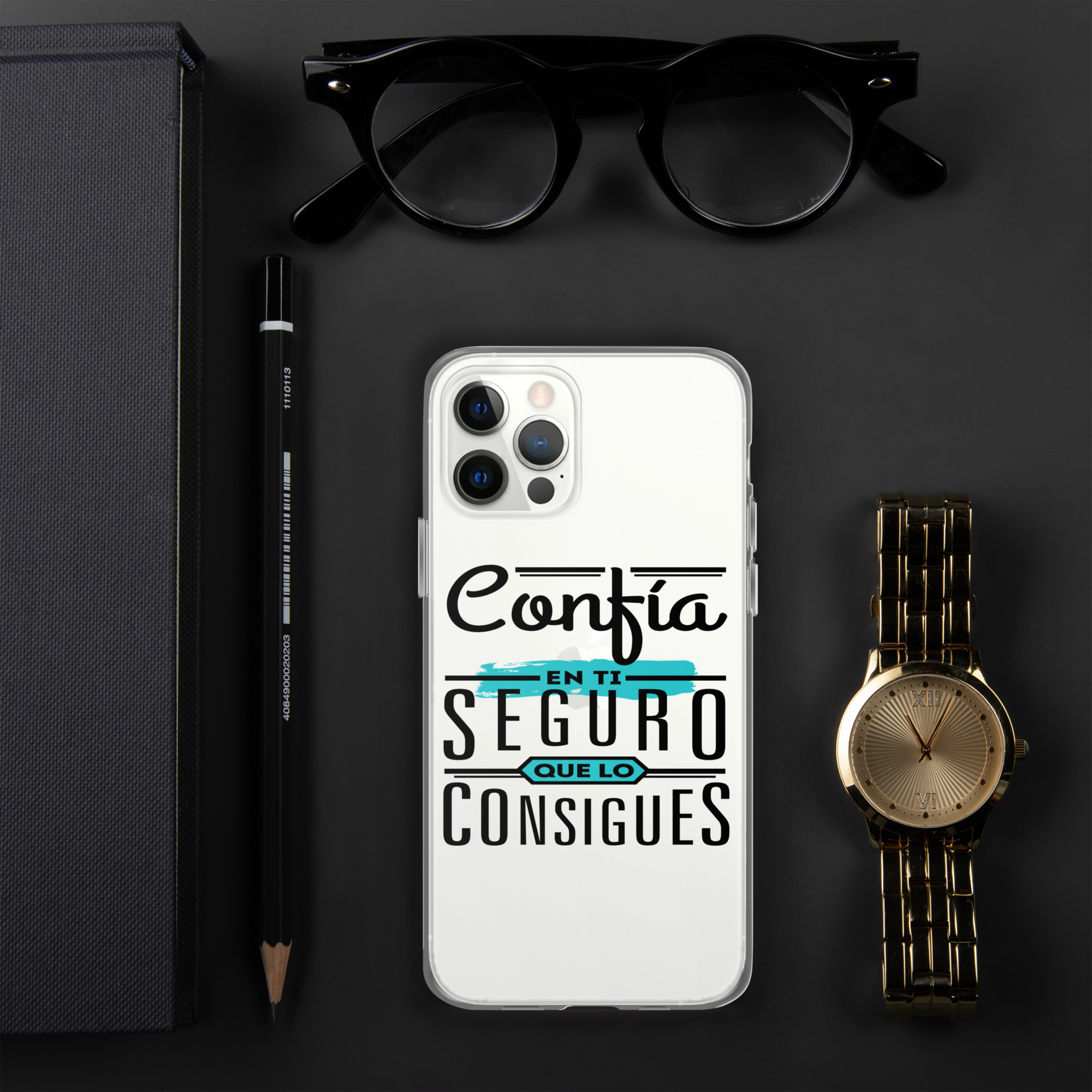 Funda transparente para iPhone® "Confía en ti seguro que lo consigues" - Imagen 4