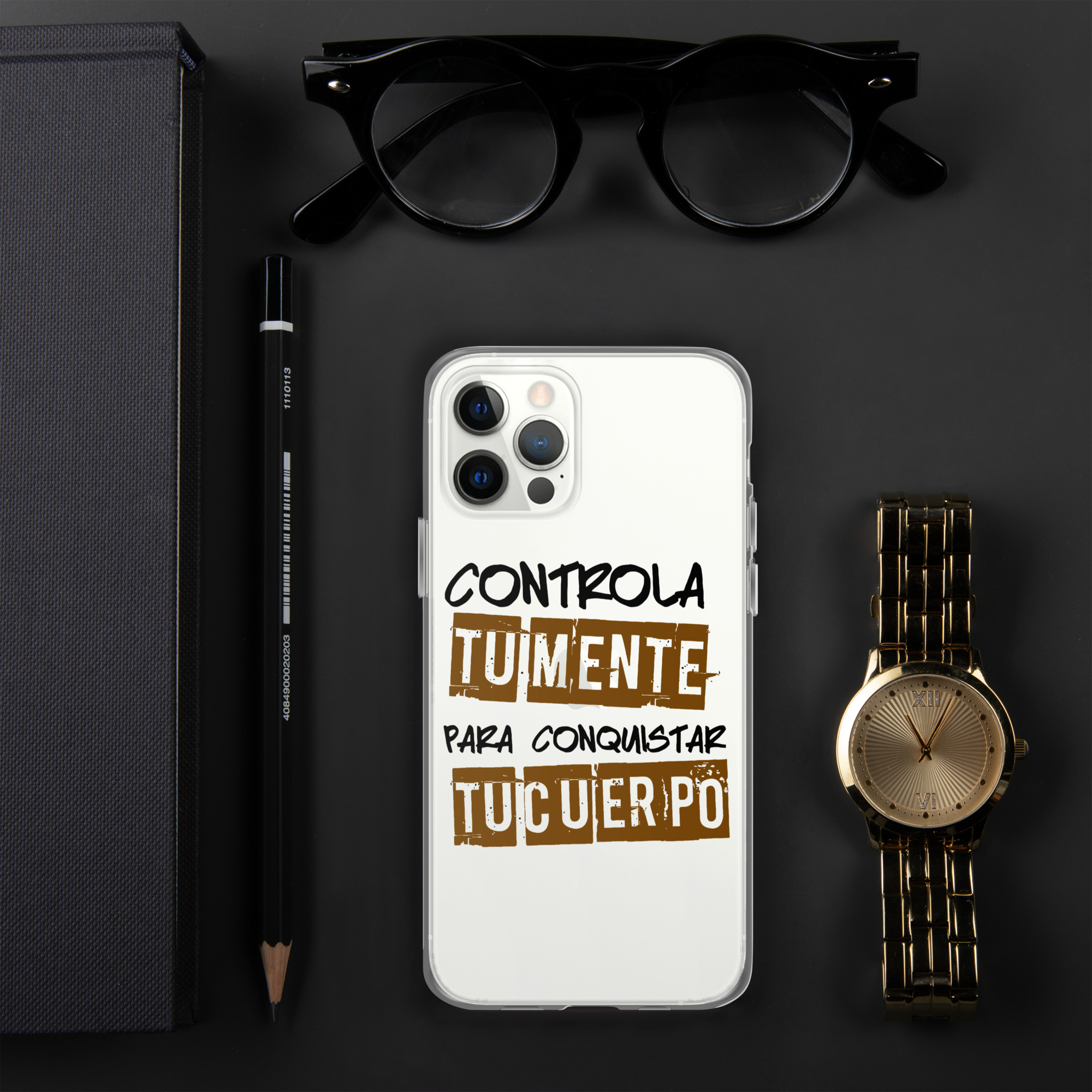 Funda transparente para iPhone® "Controla tu mente para conquistar tu cuerpo" - Imagen 4