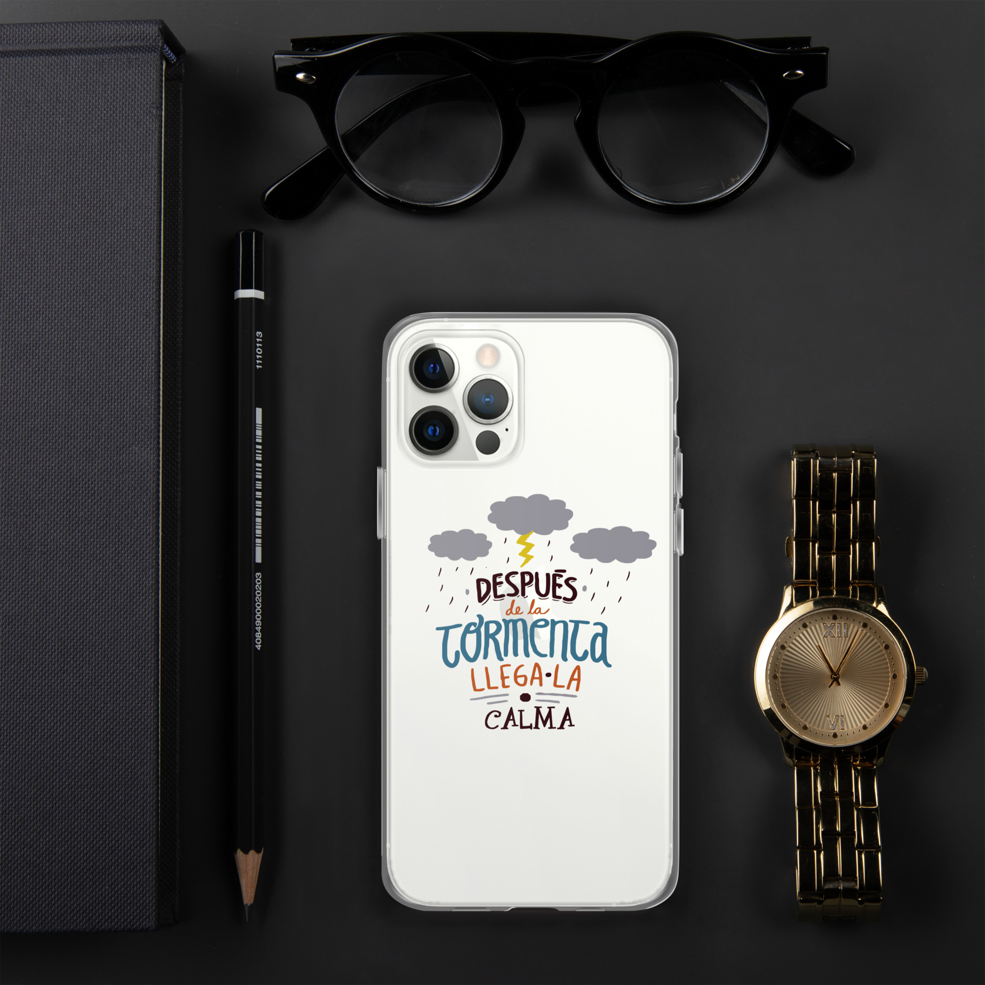 Funda transparente para iPhone® "Después de la tormenta llega la calma" - Imagen 4