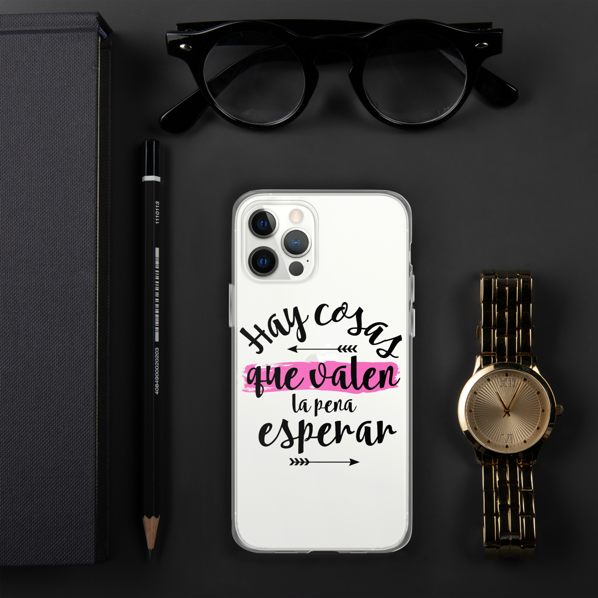 Funda transparente para iPhone® "Hay cosas que valen la pena esperar" - Imagen 4