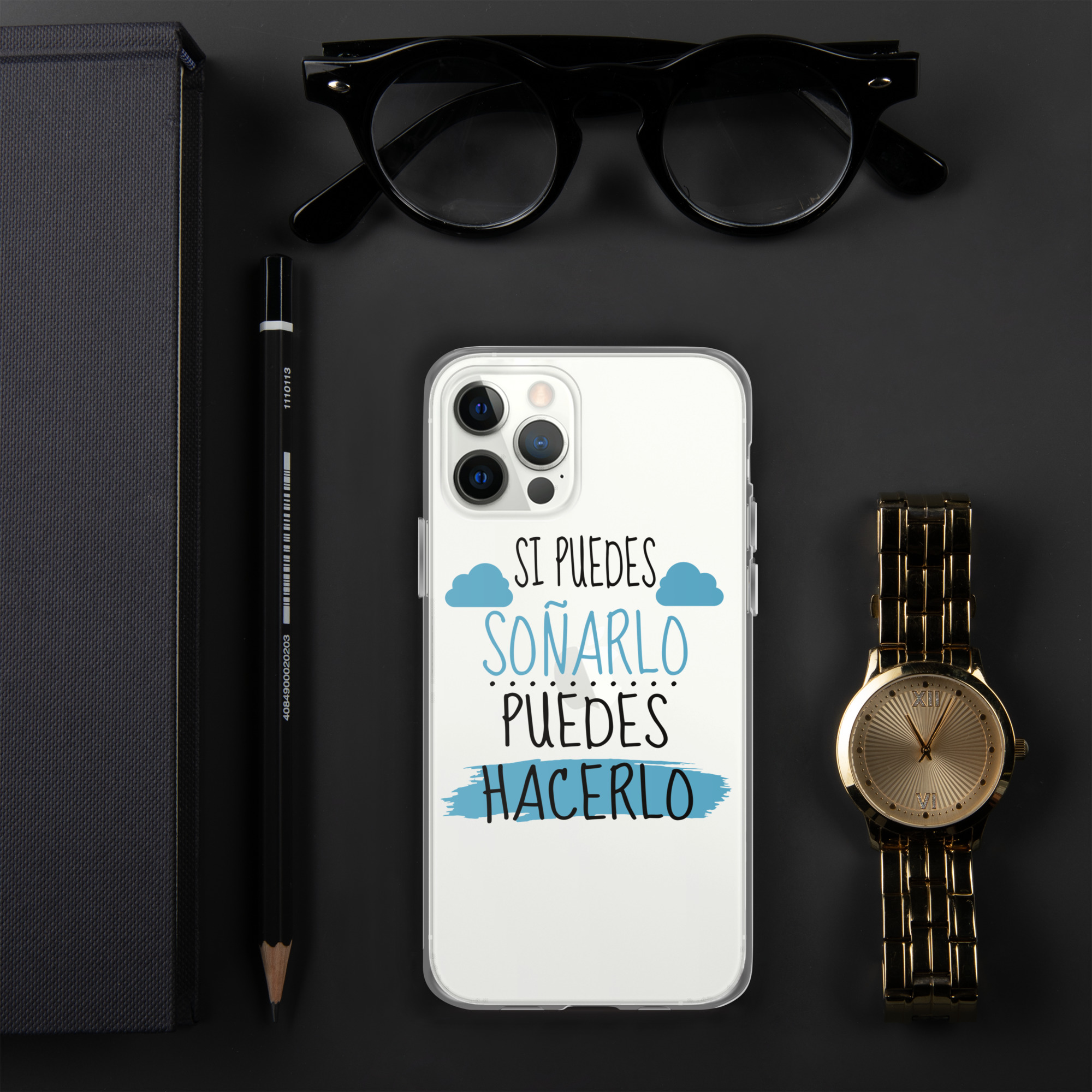 Funda transparente para iPhone® "Si puedes soñarlo puedes hacerlo" - Imagen 4
