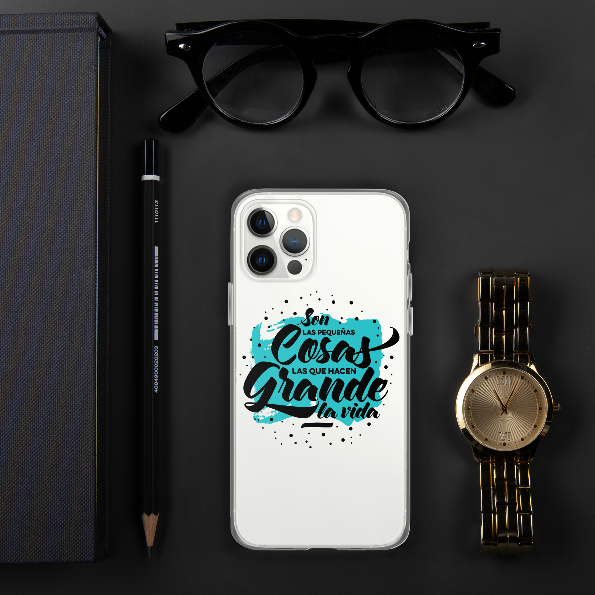 Funda transparente para iPhone® "Son las pequeñas cosas las que hacen grande la vida" - Imagen 4