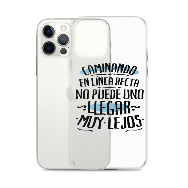Funda transparente para iPhone® "Caminando En línea recta uno no puede llegar muy lejos"
