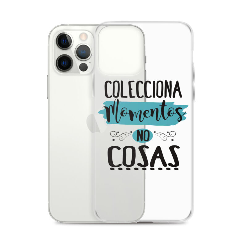 Funda transparente para iPhone® "Colecciona momentos no cosas"