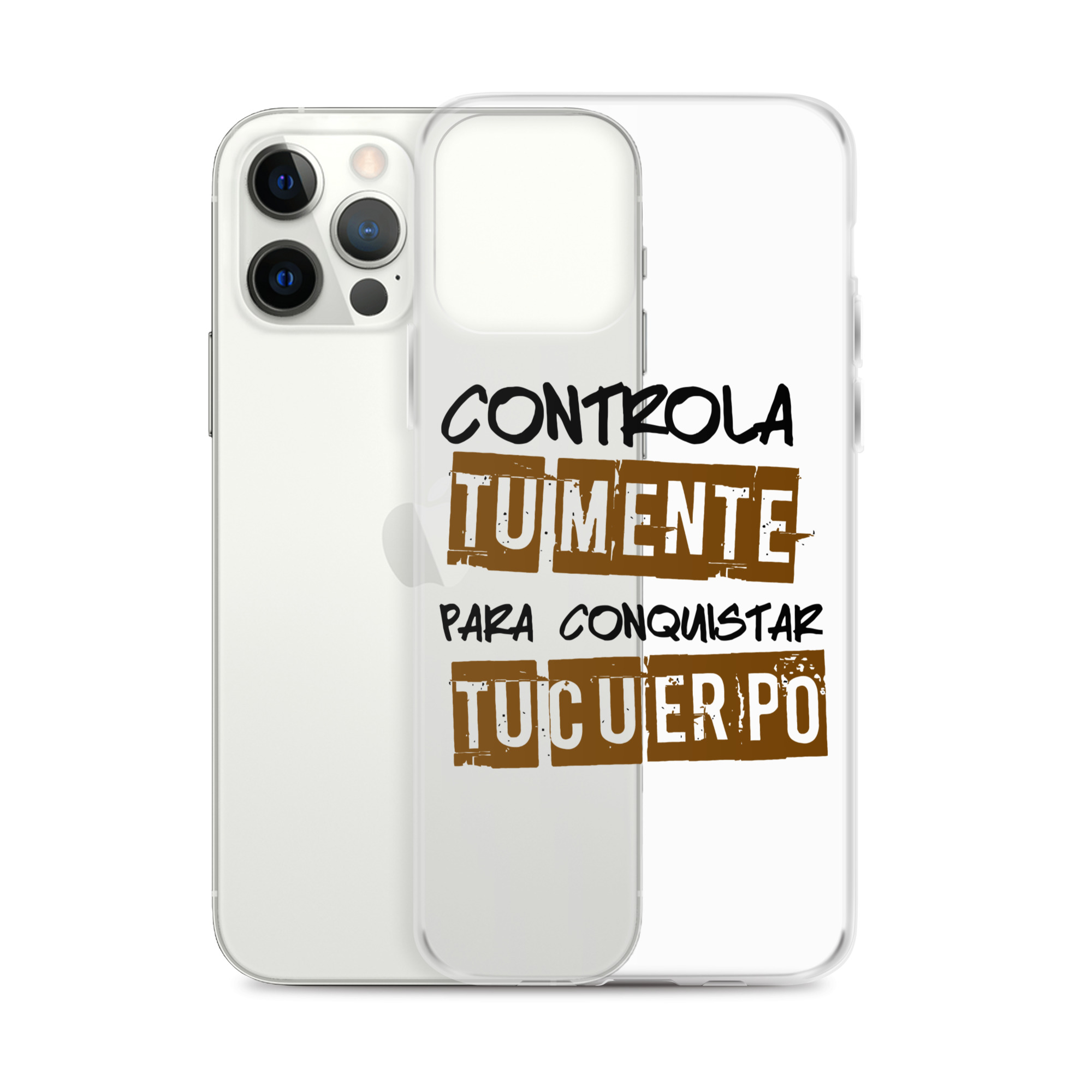 Funda transparente para iPhone® "Controla tu mente para conquistar tu cuerpo"
