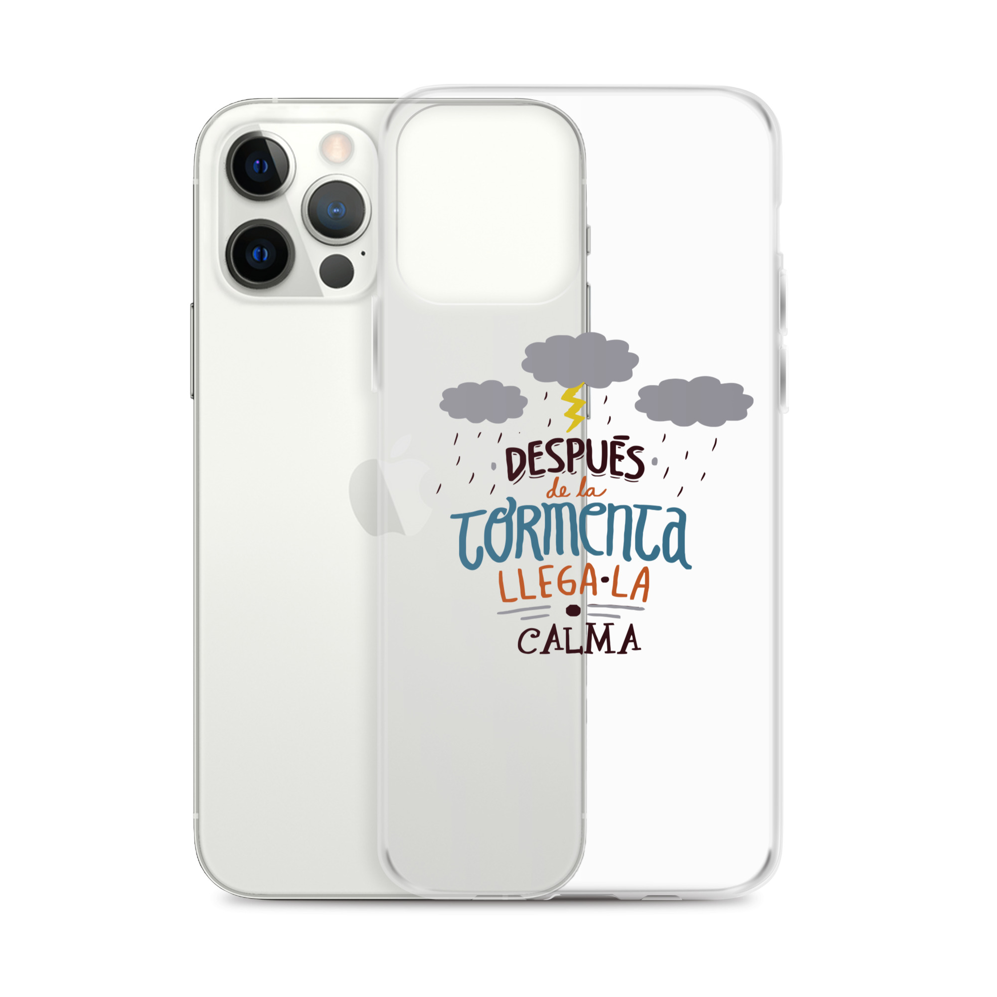 Funda transparente para iPhone® "Después de la tormenta llega la calma"