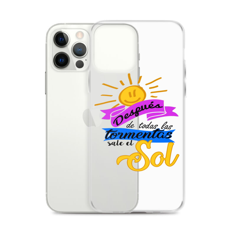 Funda transparente para iPhone® "Después de todas las tormentas sale el sol"