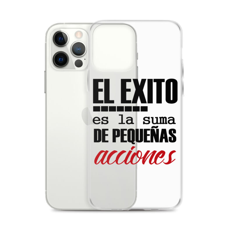 Funda transparente para iPhone® "El éxito es la suma de pequeñas accíones"