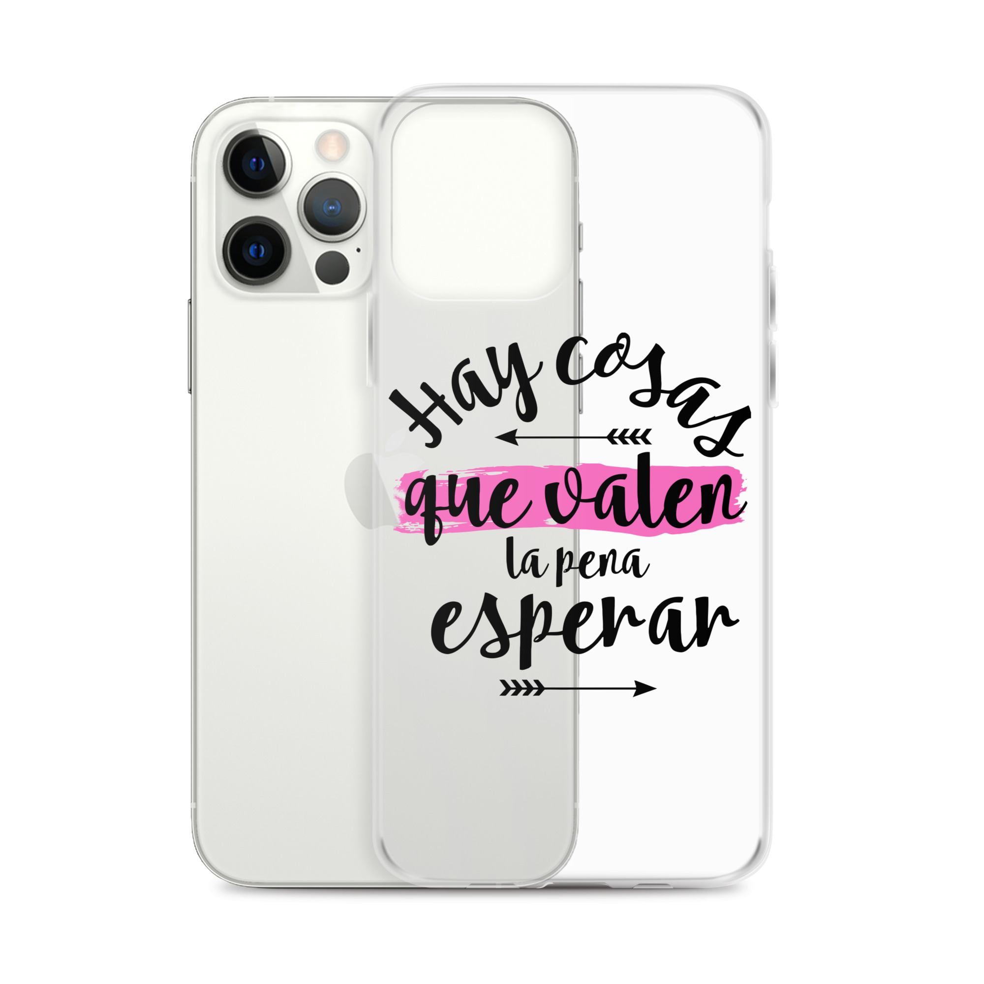 Funda transparente para iPhone® "Hay cosas que valen la pena esperar"