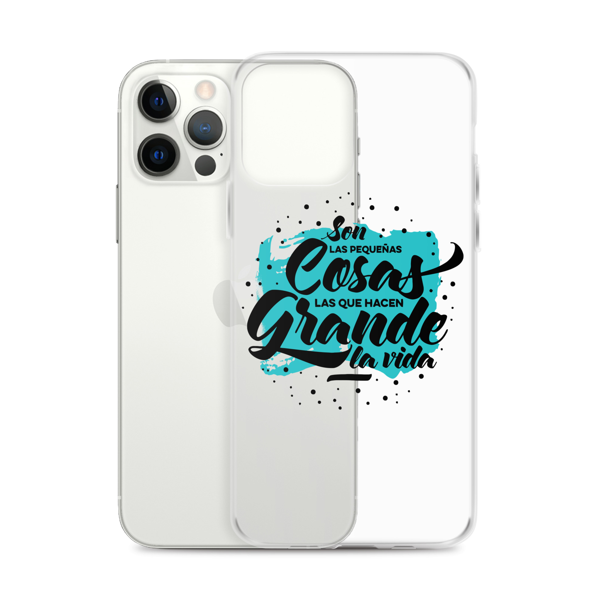 Funda transparente para iPhone® "Son las pequeñas cosas las que hacen grande la vida"