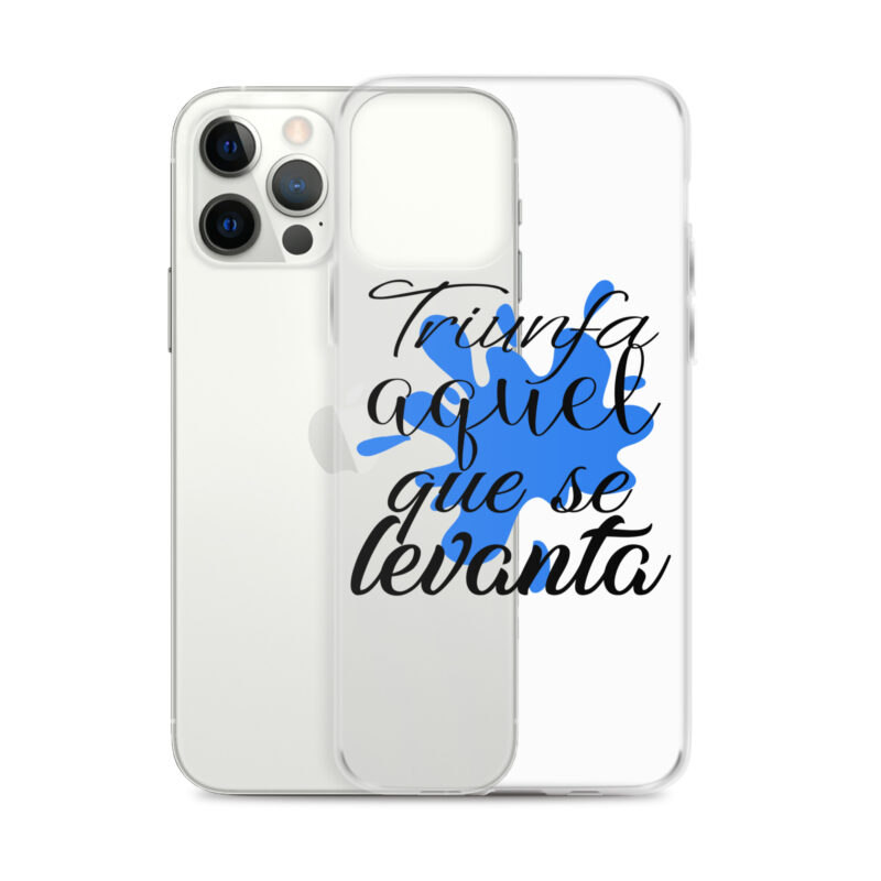 Funda transparente para iPhone® "Triunfa aquel que se levanta"