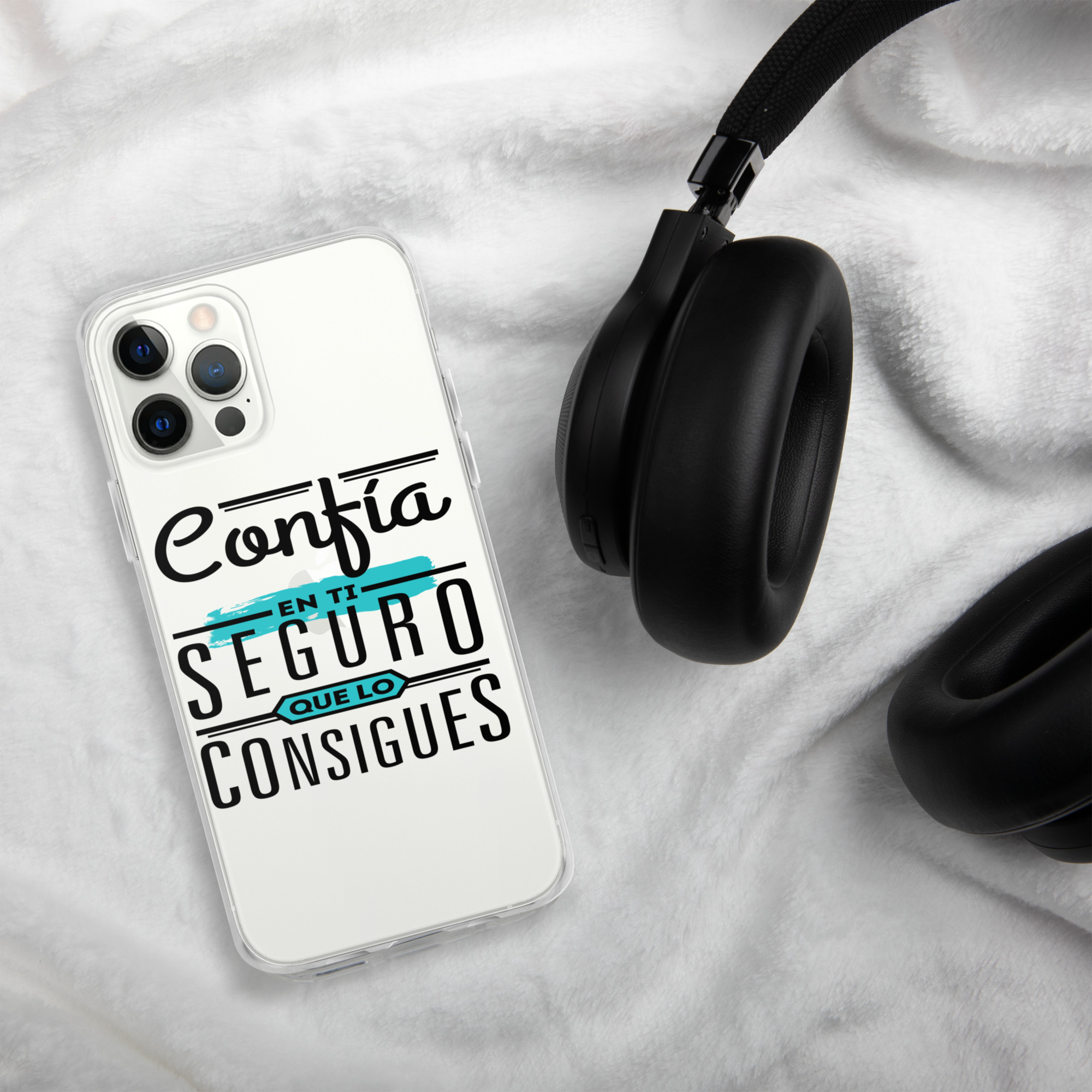 Funda transparente para iPhone® "Confía en ti seguro que lo consigues" - Imagen 2