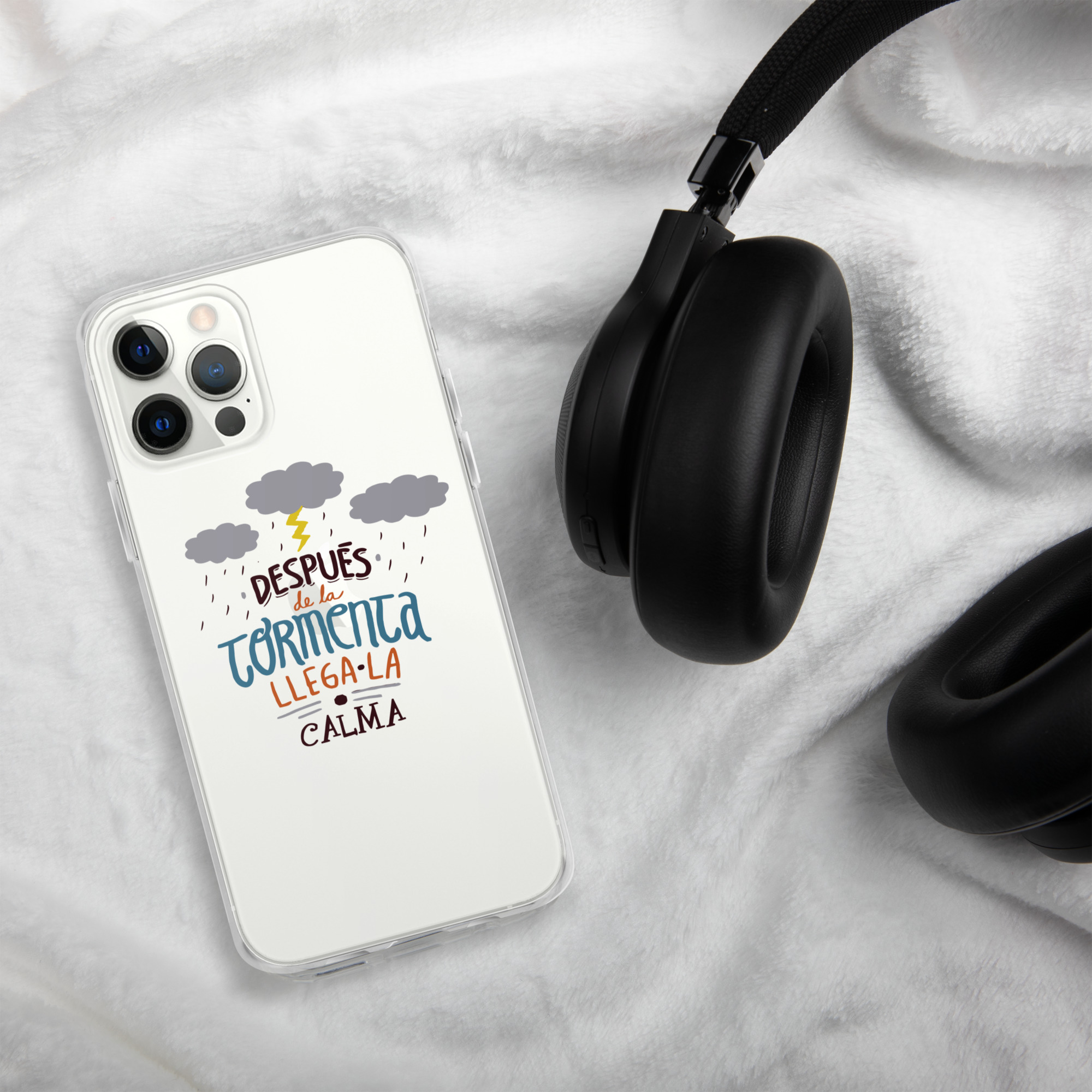 Funda transparente para iPhone® "Después de la tormenta llega la calma" - Imagen 2