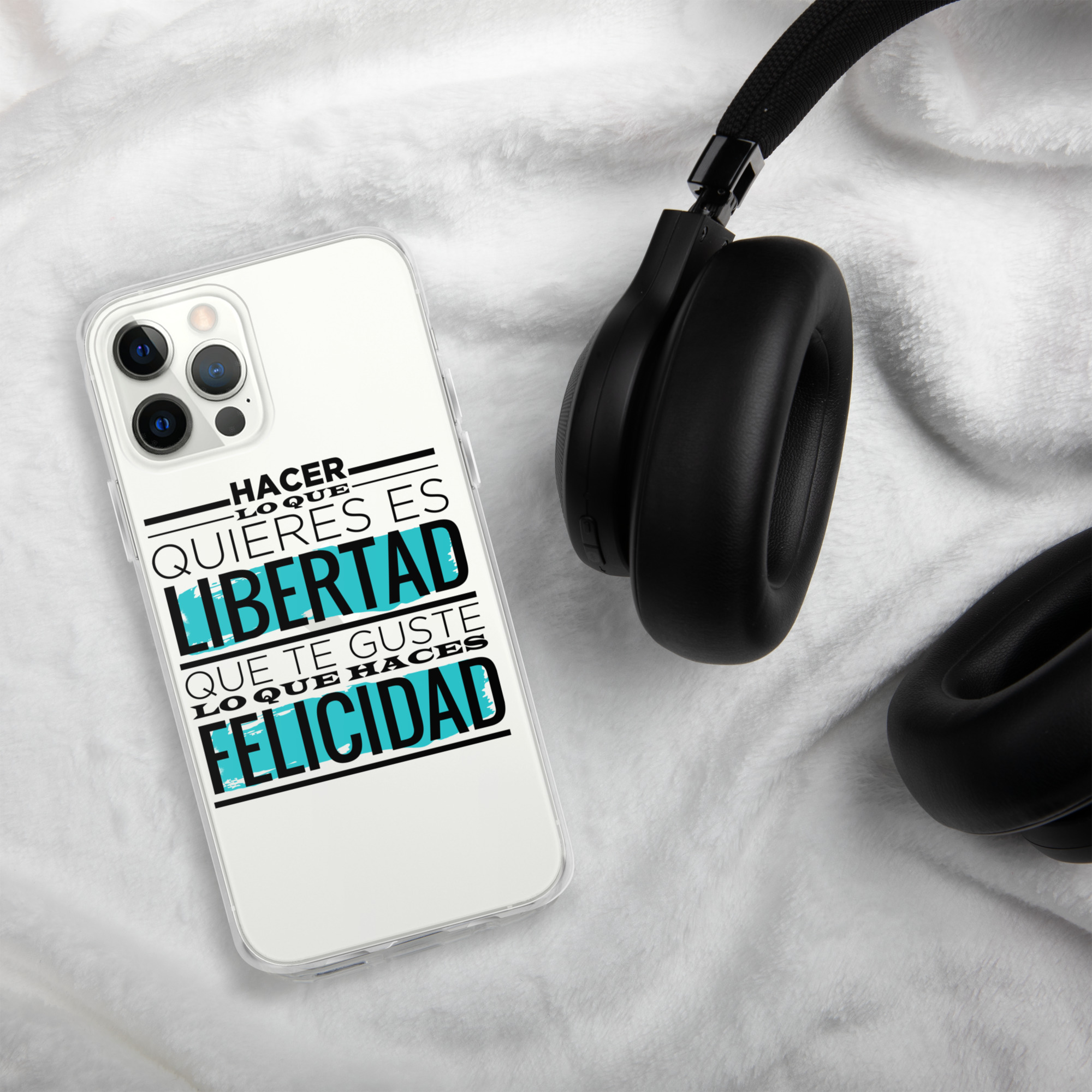 Funda transparente para iPhone® "Hacer lo que quieres es libertad" - Imagen 2