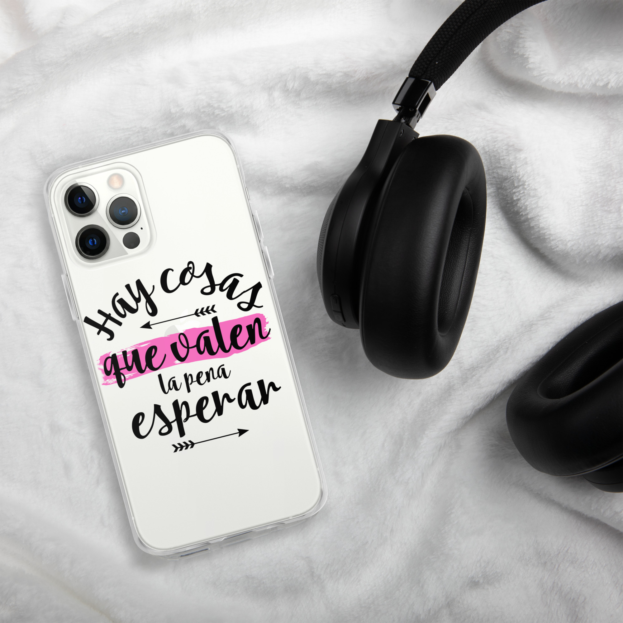Funda transparente para iPhone® "Hay cosas que valen la pena esperar" - Imagen 2