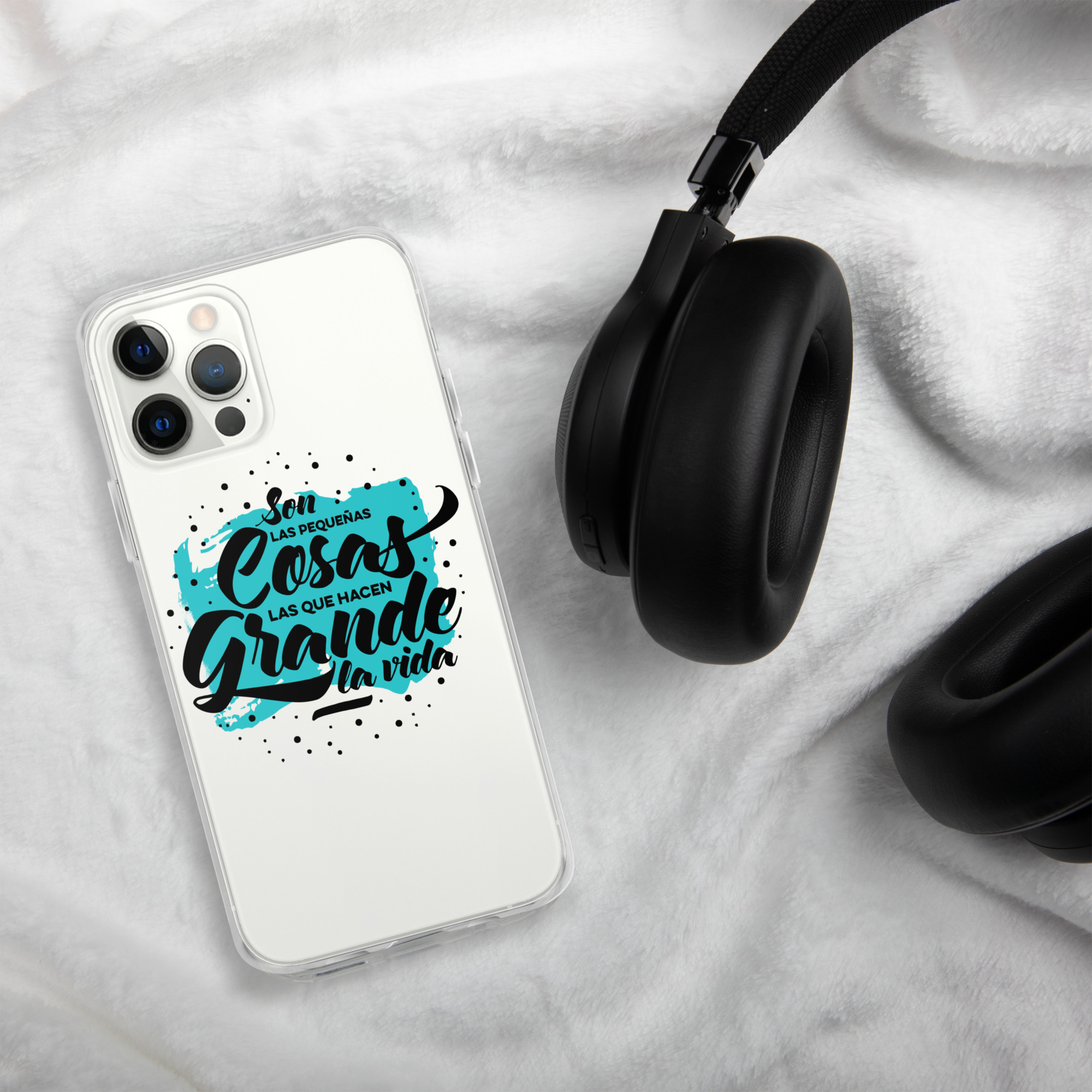 Funda transparente para iPhone® "Son las pequeñas cosas las que hacen grande la vida" - Imagen 2