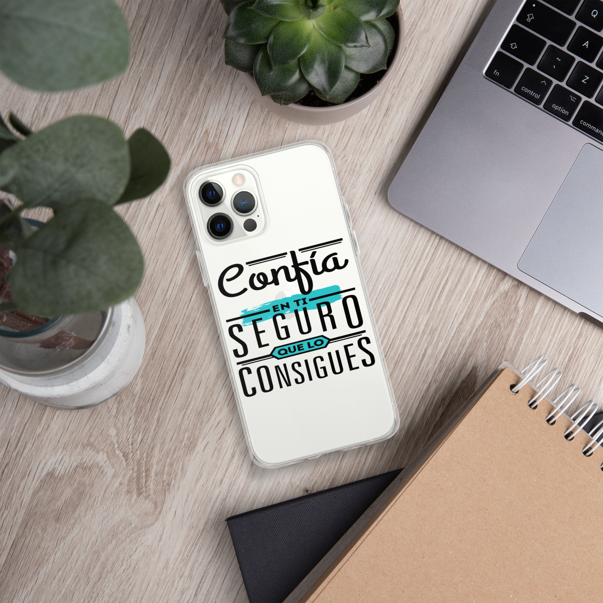 Funda transparente para iPhone® "Confía en ti seguro que lo consigues" - Imagen 3