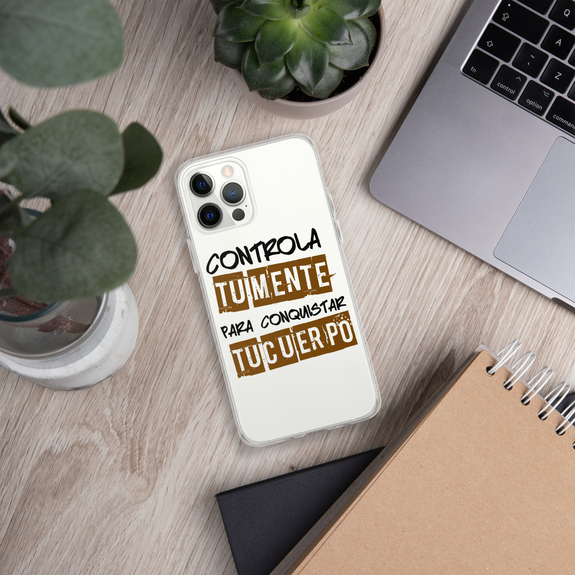 Funda transparente para iPhone® "Controla tu mente para conquistar tu cuerpo" - Imagen 3