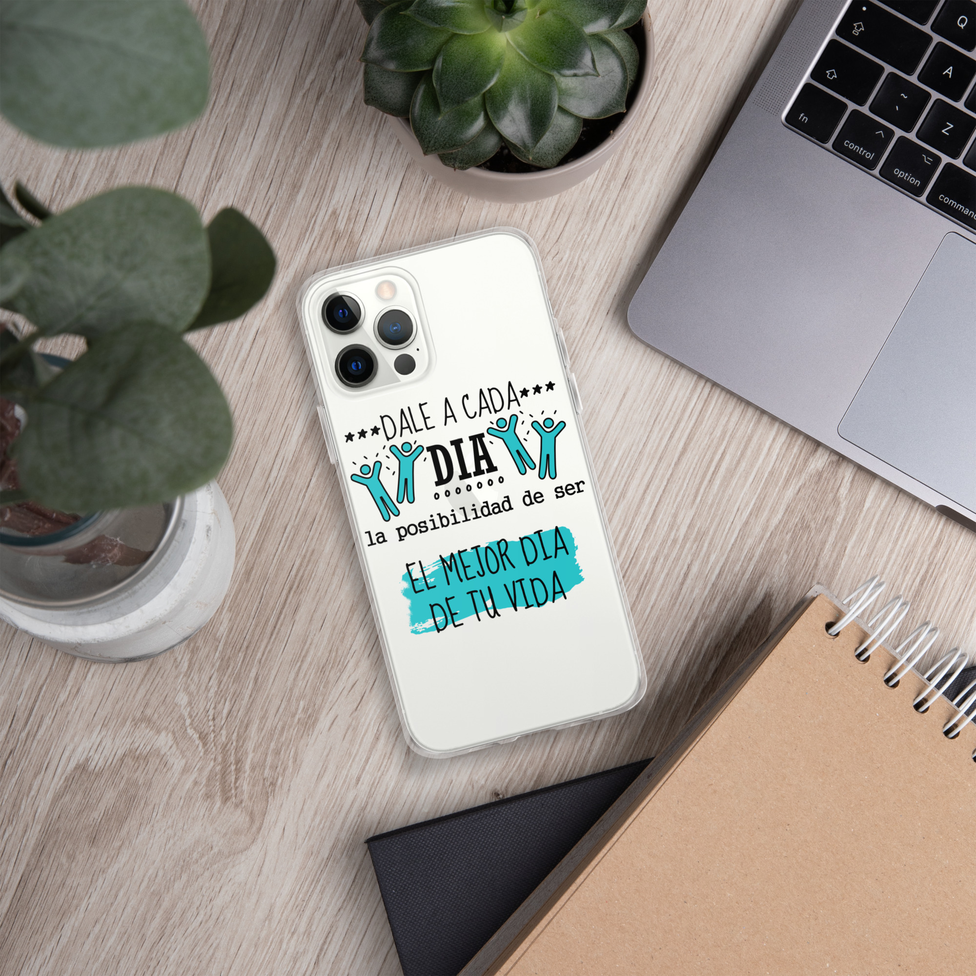 Funda transparente para iPhone® "Dale a cada día la posibilidad de ser el mejor día de tu vida" - Imagen 3