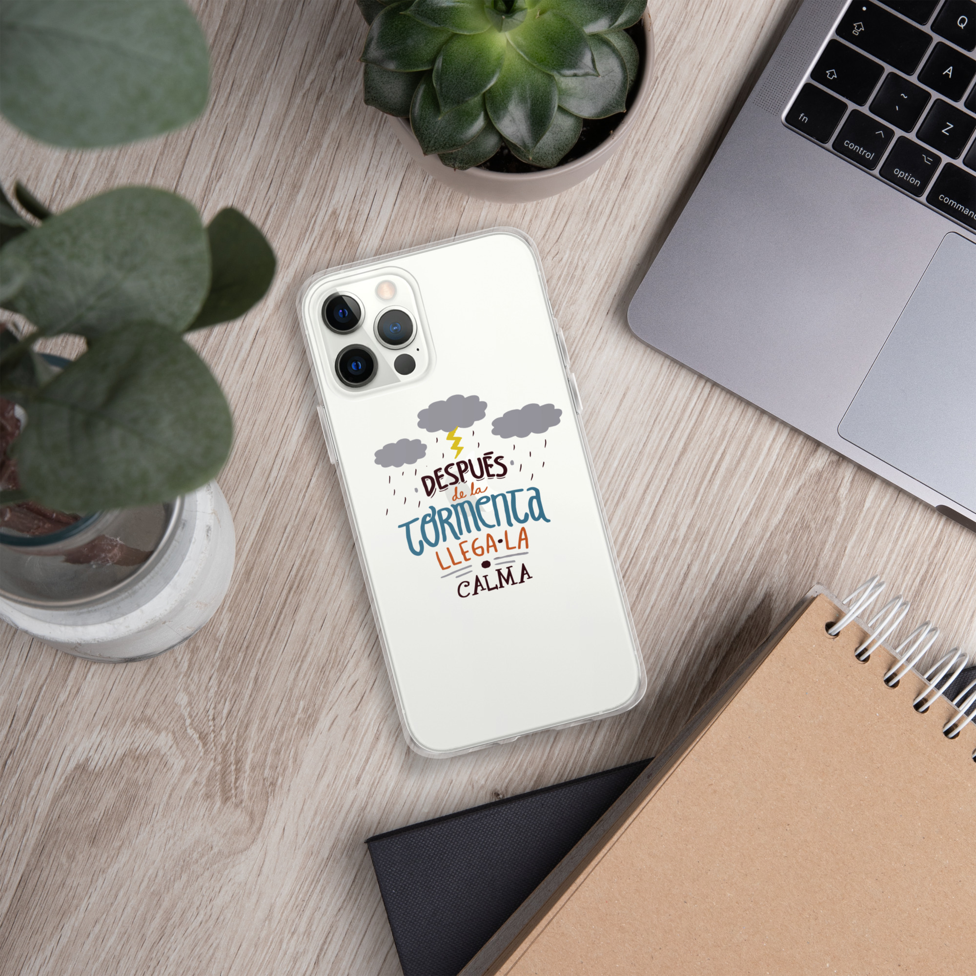 Funda transparente para iPhone® "Después de la tormenta llega la calma" - Imagen 3