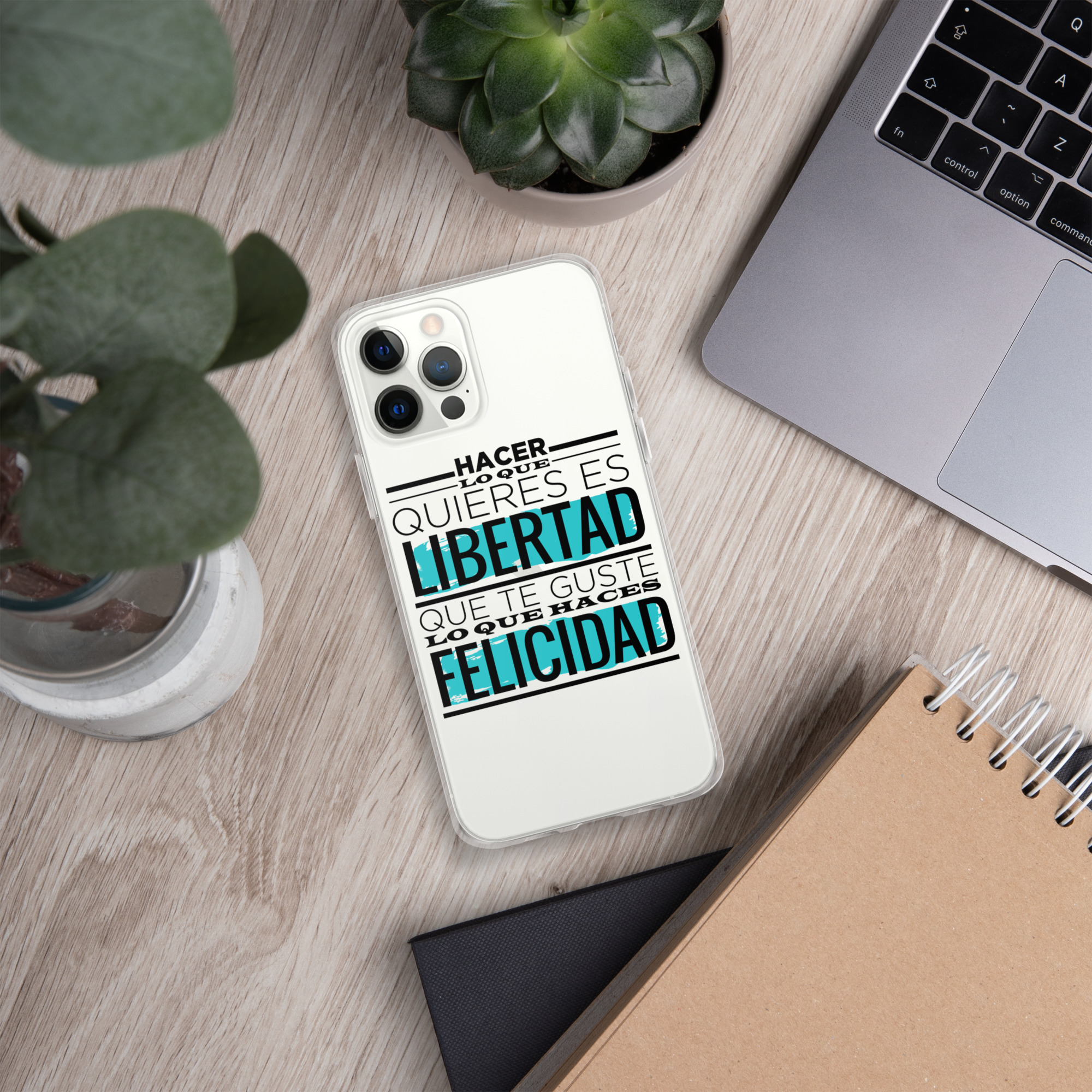 Funda transparente para iPhone® "Hacer lo que quieres es libertad" - Imagen 3
