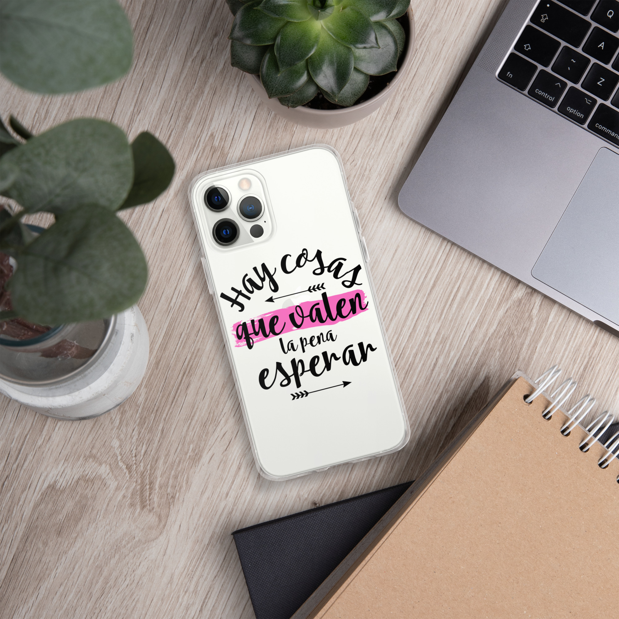 Funda transparente para iPhone® "Hay cosas que valen la pena esperar" - Imagen 3