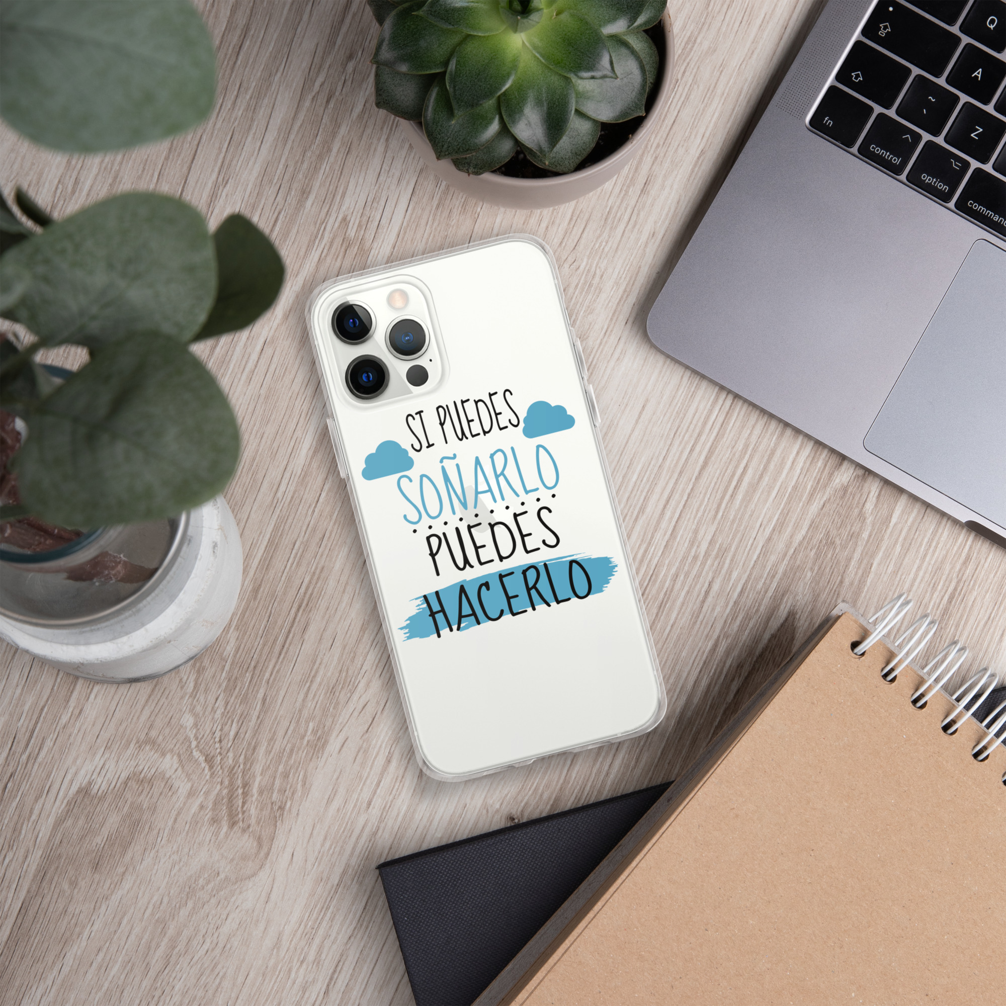 Funda transparente para iPhone® "Si puedes soñarlo puedes hacerlo" - Imagen 3