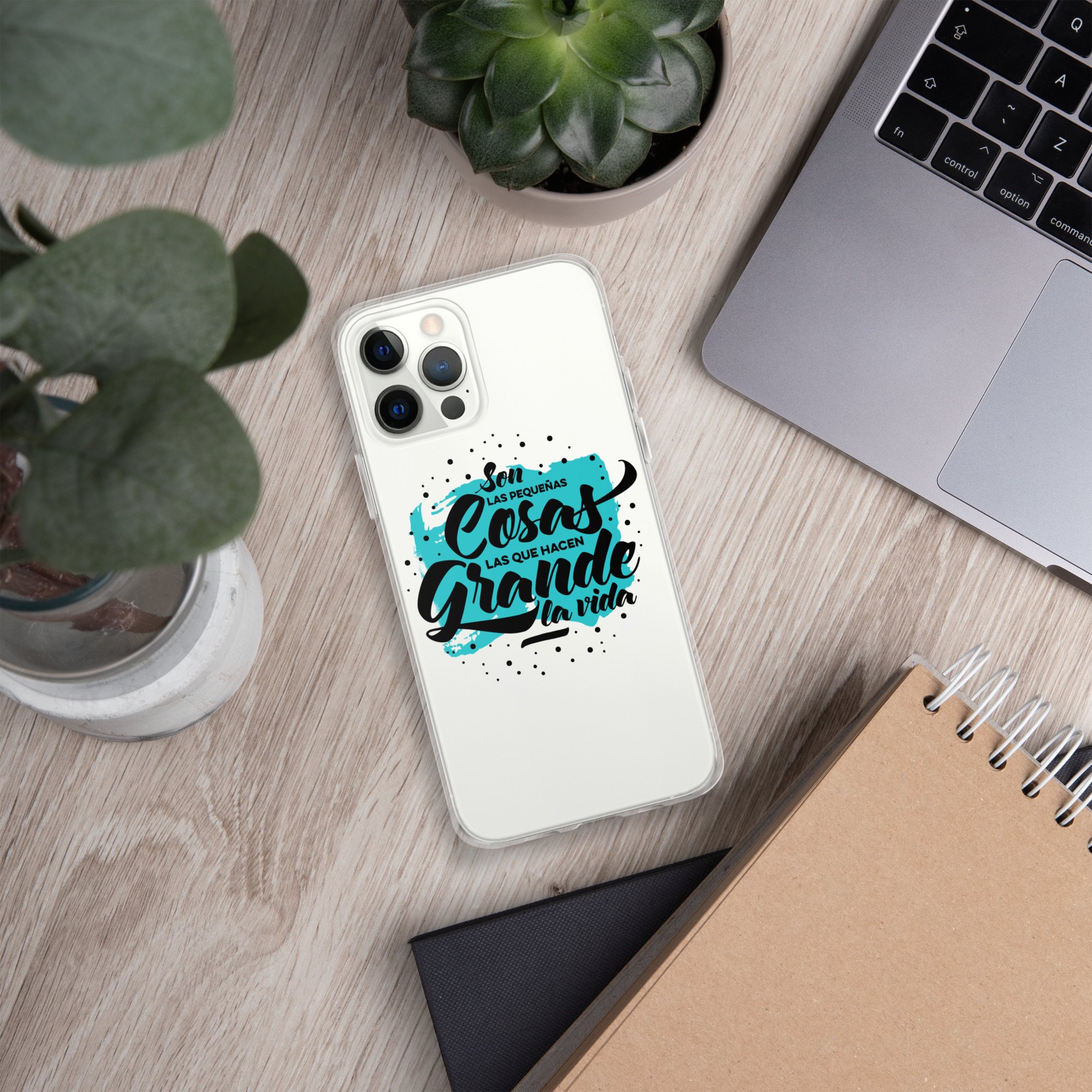 Funda transparente para iPhone® "Son las pequeñas cosas las que hacen grande la vida" - Imagen 3